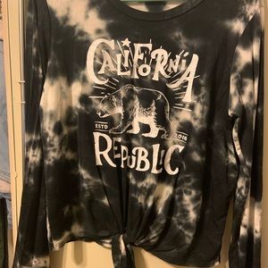 Long sleeve tie dye tee